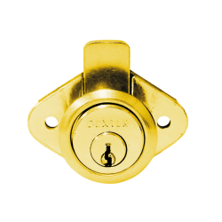 CERRADURA C-6843 P/MUEBLE CILINDRO TECLAS LATON BTE DEXTER