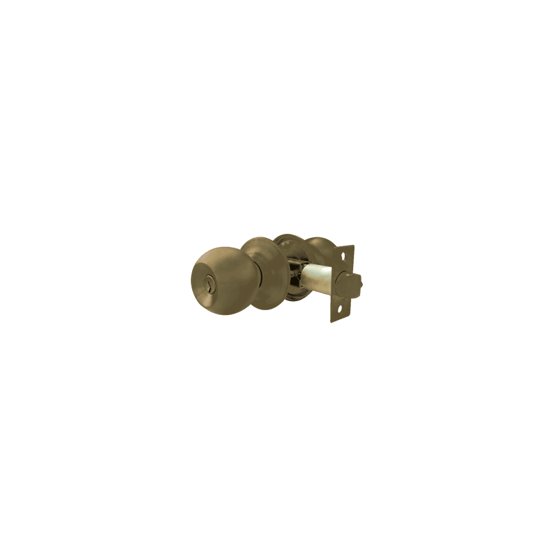 CERRADURA PERILLA “BARZA” 6603 LATON ANTIGUO LLAVE-BOTON DEXTER