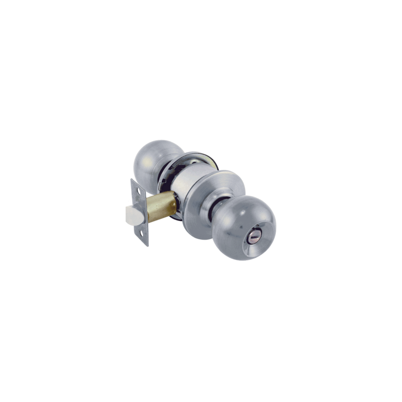 CERRADURA PERILLA “BARZA” 6606 ACERO INOX RANURA-BOTON DEXTER