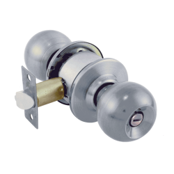 CERRADURA PERILLA “BARZA” 6606 ACERO INOX RANURA-BOTON DEXTER
