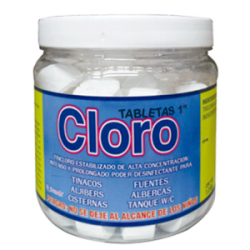 CLORO TABLETAS DE 1″ TARRO 1KG