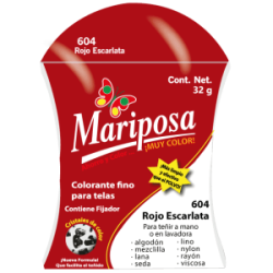 COLORANTE ROJO ESCARLATA 604 MARIPOSA