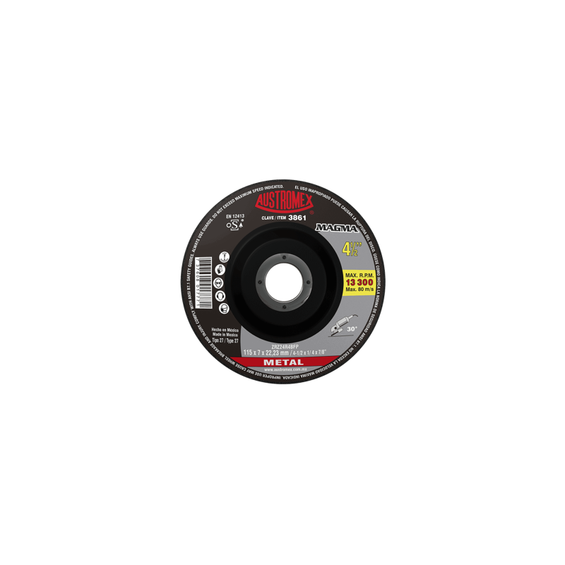 DISCO C-3811 DESBASTE DE METAL 7X1/4X7/8 AUTROMEX