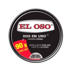 GRASA CALZADO 2 EN 1 NEGRA 90GR EL OSO
