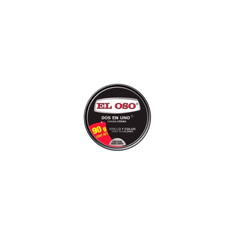 GRASA CALZADO 2 EN 1 NEGRA 90GR EL OSO