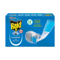 INSECTICIDA RAID LAMINITAS 12P C/APARATO