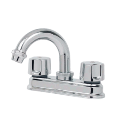 MEZCLADORA LAVABO 4″ 24-T CUELLO CURVO RUGO