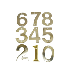 NUMERO “6” LATONADO ZAMAC 10CM H.F.